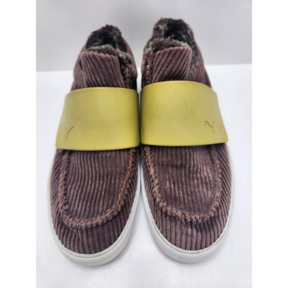 Puma El Roo Men's Size 11 USA Dark Brown Green Athletic Walking Shoes Corduroy - Picture 2 of 12